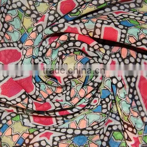 100% Polyester 75D Printed Chiffon Fabric thumbnail-2