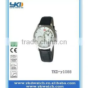 Two Time Zone Leather Watches From China thumbnail-1