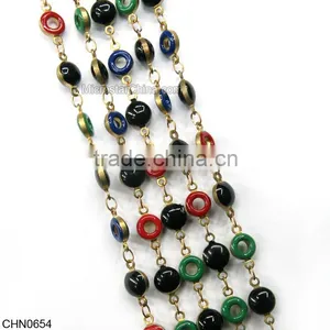 Wholesale Eye Shaped Brass Chain For Jewelry thumbnail-5