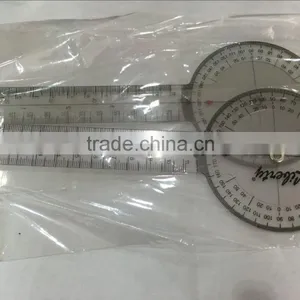 V-T018 360 Degree Clear Plastic Goniometer Protractor Medical Ruler Angle Ruler thumbnail-2