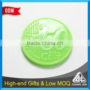 Best Selling Cheap Custom Blank Euro Supermarket Trolley Coin Plastic thumbnail-1