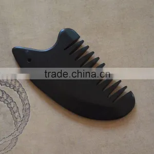 Female Natural Black Nephrite Comb thumbnail-1