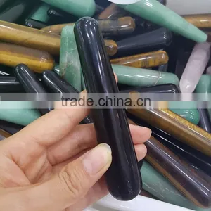Natural Obsidian Stones Dim Mak/Facial Massage Sticks thumbnail-2