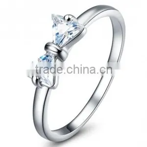 925 Silver Jewellery CZ Ribbon Bow Ring thumbnail-2