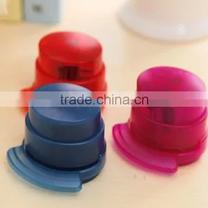 Red Eco ABS Plastic Staple Free Stapler thumbnail-1
