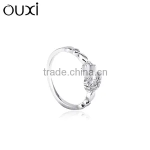 OUXI 2015 Summer Fashion 18k Rhodium Plated Ring Y70048 thumbnail-1