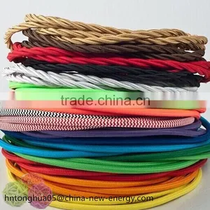 Round Twisted Braided Cable Cloth Covered Copper Wire Lighting thumbnail-1