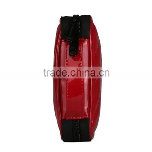 Hot Sale BUBM PU Leather Red Zipper Hand Bag CD Box,CD DVD Case thumbnail-5