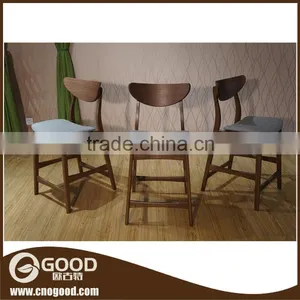 Wholesale Style Rubber Wood Dining Room Bar Chair Set thumbnail-2