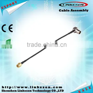 SMA Plug to IEC DVB-T TV PAL Male Right Angle RG174 Cable thumbnail-1