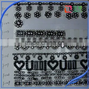 Rhinestone Trimming Iron on Rhinestone Sheet Crochet Trimmings g Venice Lace Trim thumbnail-4