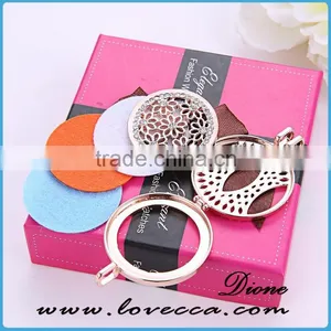 Rose Gold Aroma Jewelry Essential Oil Diffusing Locket Pendant Necklace For Aromatherapy thumbnail-5