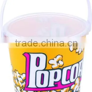 Plastic Theater Popcorn Bucket With Handle and Lid thumbnail-1