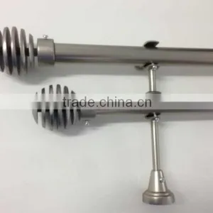 Double Dual Extendable Curtain Rod & Finial Set For Australia Market thumbnail-1
