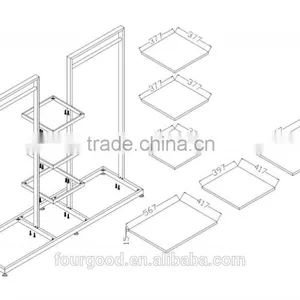 Stainless Steel Clothing Display Stand thumbnail-2