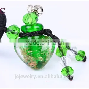 Lampwork Murano Glass Bottle Vial Necklace Pendants Wholesale Jewelry thumbnail-4