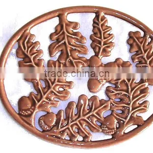 Leaves Shape Antique Cast Iron Trivets thumbnail-1
