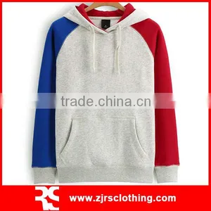 Women's Hooded Sweatshirt Blocking Color Sweatshirt thumbnail-1