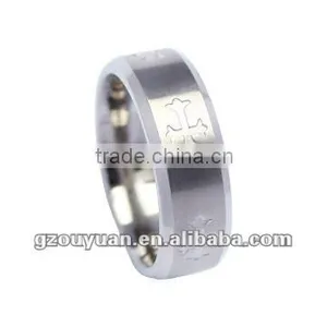 Factory Direct Sales Fashion Cross Titanium Ring thumbnail-1