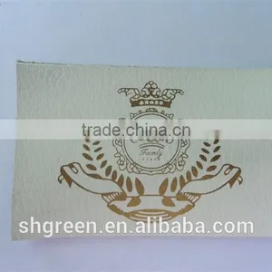 Brass Button Synthetic Garment Leather Tag for Canvas Trousers thumbnail-4