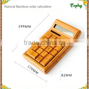 Portable Bamboo Solar Calculator & Notebook Solar Calculator Bamboo and Wooden Material thumbnail-4