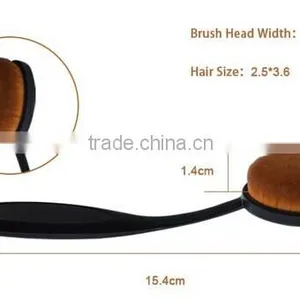 Silicone Handle Foudation Makeup Brush Cosmetic Brush 10pcs Oval Makeup Brush Set Wholesale thumbnail-4