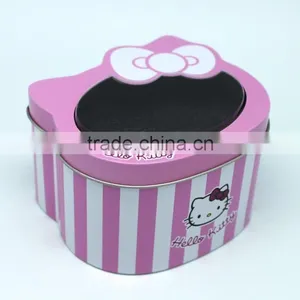 Christmas Cookie Tin Box, Fashion and High Quality Tin Box for Cookies Cartoon Decoration Kitty Shaped Cookie Box thumbnail-1