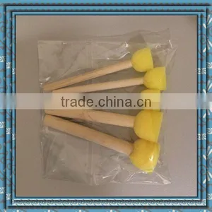 Wooden Handle Children DIY Sponge Paint Brush thumbnail-1