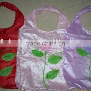 Polyester Foldable Eco Bags, Fold up Polyester Bag, Polyester Shopping Bag thumbnail-1
