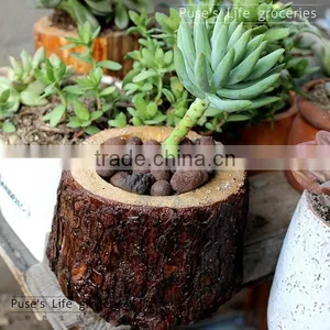 Creative Garden Decor Handmade Small Wood Flower Planter thumbnail-3