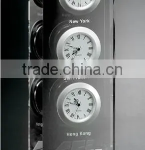 Custom Trilogy Clock Crystal Desk Clock thumbnail-1