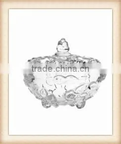 Wholesale Glass Candy Box With Lid ,Promotion Glass Sugar Bowl,candy Box for Sale thumbnail-1