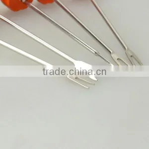 Factory Wholesale Stainless Steel Red Heart Shaped Fuit Fork Set thumbnail-4