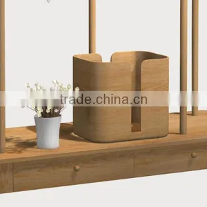 Modern Fashion Solid Wood Clothes Tree Stand Coat Racks With Drawer thumbnail-2