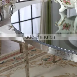Manufacture Cylinder Glass Dining Table for Hotel Used thumbnail-3