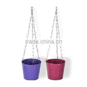 Outdoor Iron Planters | Decorative Metal Hanging Basket Planters thumbnail-1
