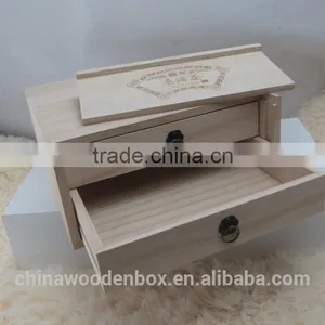 Refined Double Layer Wooden Tea Box thumbnail-4