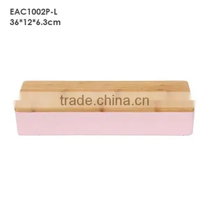 Pink Concrete Jewelry Box With Wood or Bamboo Lid thumbnail-3
