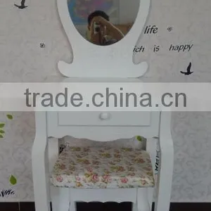 Amazing White Vanity Makeup Set, Stool & Mirror New thumbnail-2