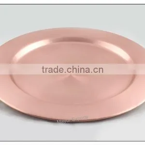 Stainless Steel Charger Plate With Copper Finish thumbnail-1