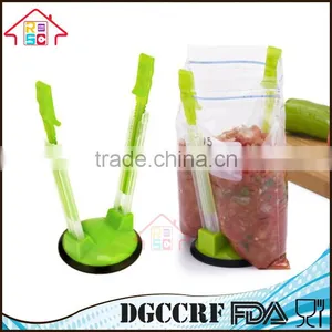 NBRSC 2016 Kitchen Gadgets Plastic Hands-Free Baggy Rack Clip Food Storage Bag Holder-Holds Open Bag thumbnail-2
