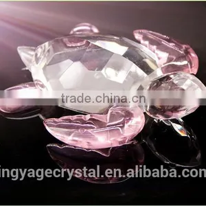 Pink Crystal Turtle Model Gift/crystal Wedding Anniversary Gift/laser Engraved Crystal Gift thumbnail-5