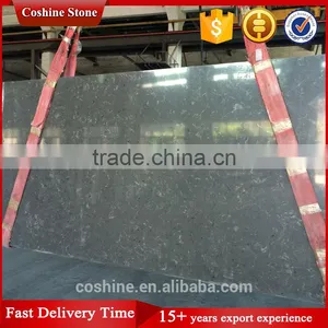 Prefab Deep Grey Color Composite Crystal Quartz Stone Slab for Countertop thumbnail-1