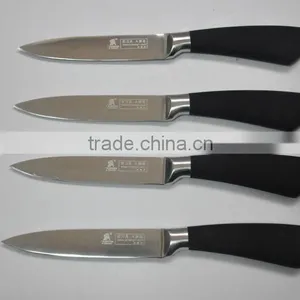 Hollow Steel Painted Black Rubber Handle Cutting Knife thumbnail-1