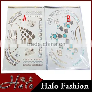 T001-014 Women Beauty Tattoo Stencil Printer Body Art Tattoo Choker Necklace Design thumbnail-1