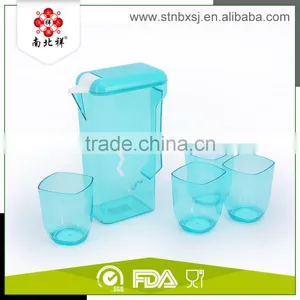 1600ml Fashionable Plastic Water Jug With Cups thumbnail-1