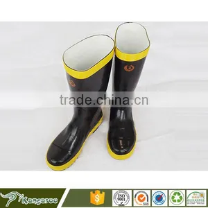 Mining Industrial Fire Firefighter Safty Leather Rubber Boots Shoes thumbnail-1