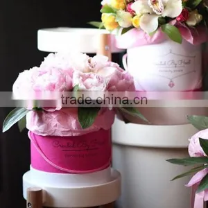 Zeal-X Custom Luxury Round Flower Gift Packaging Box With Logo Printing thumbnail-3