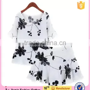 Korean Style Extra Large Plus Size Lady Two-piece Set XL-XXXXL Size thumbnail-1