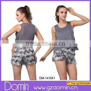 New Fashion Design Round Neck Sleeveless Beaded Top For Women thumbnail-1